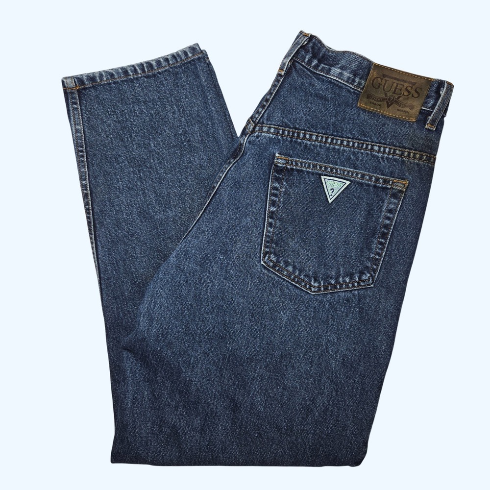 Guess Jeans Pascal 075 Loose Fit Vintage Tapered Leg Denim Mens 34x30 USA READ